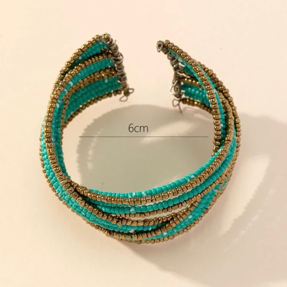 ❤️Turquoise Beaded Cuff Bracelet 5 for $10 Deal! - Picture 3 of 5